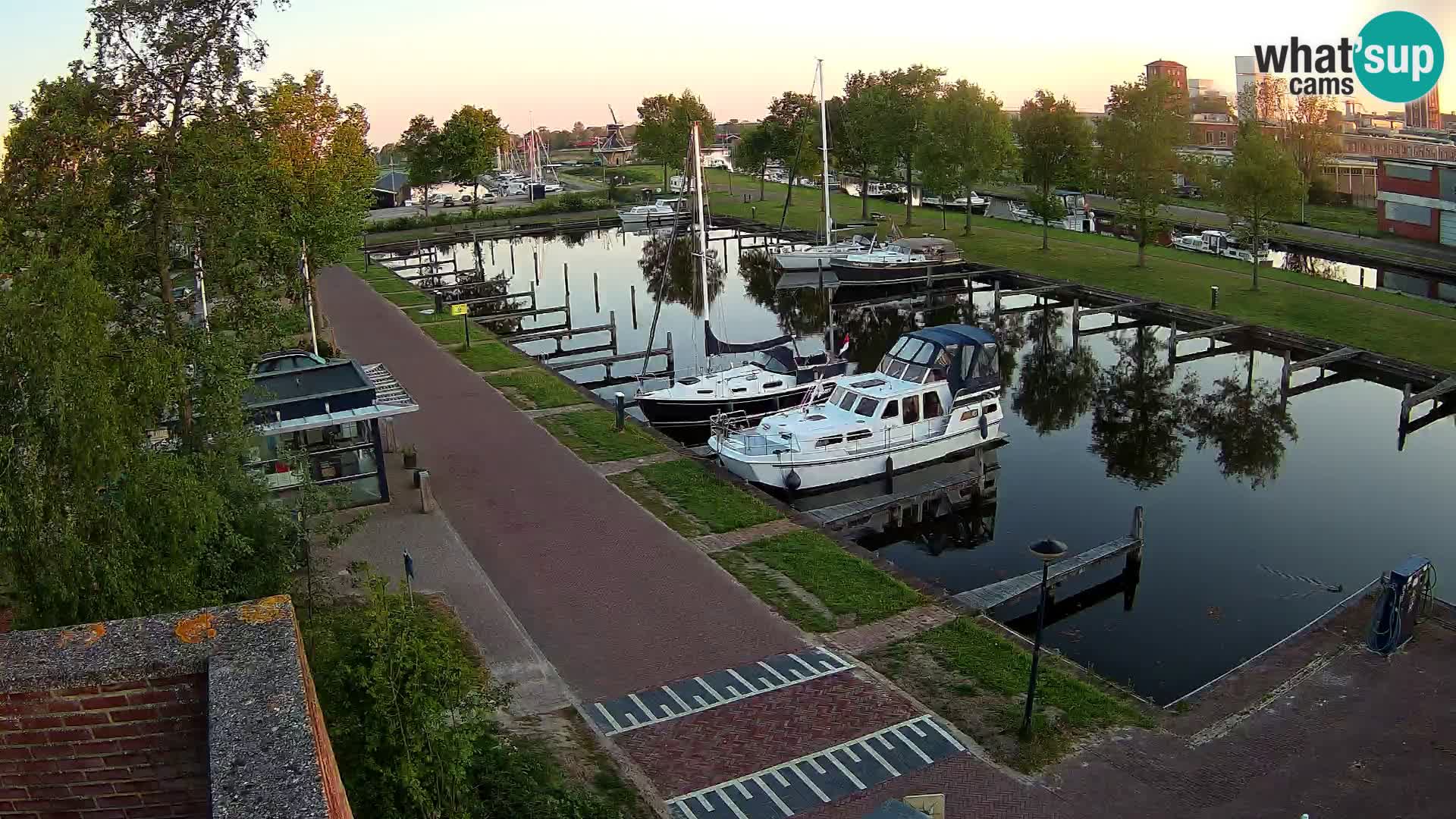 Le port de Joure webcam – vue du moulin à vent