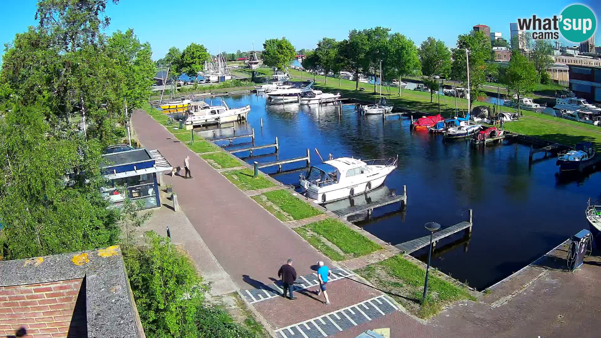 Joure harbour webcam – windmill view