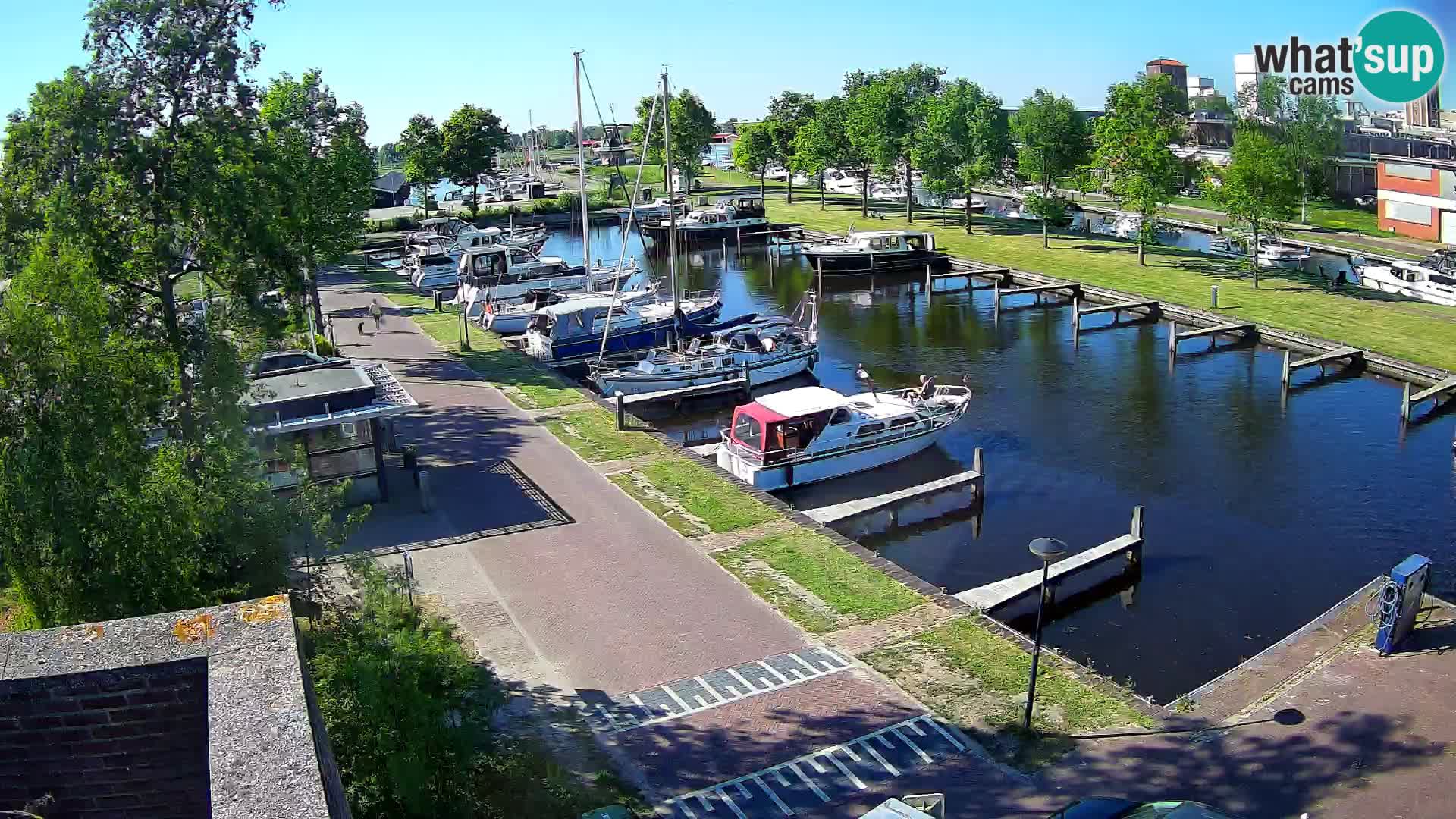 Le port de Joure webcam – vue du moulin à vent