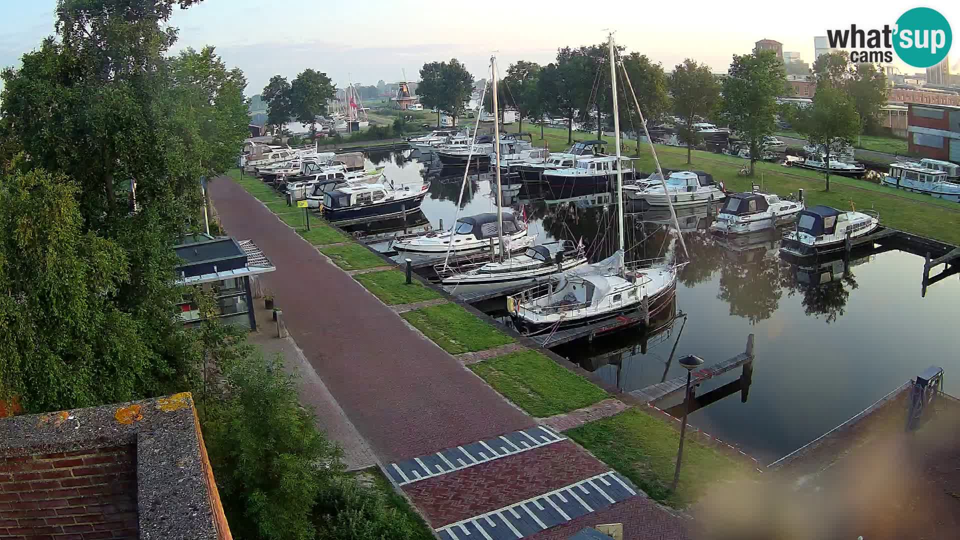 Le port de Joure webcam – vue du moulin à vent