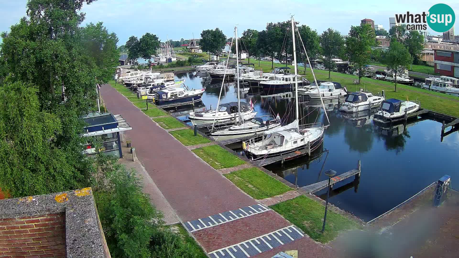 Le port de Joure webcam – vue du moulin à vent