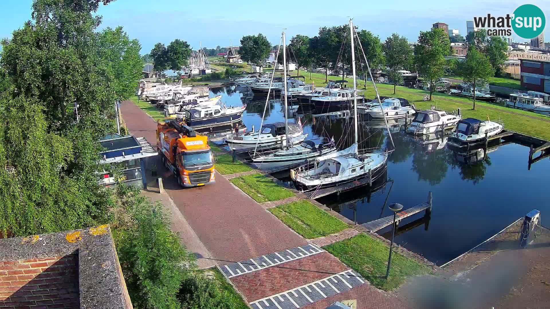 Le port de Joure webcam – vue du moulin à vent
