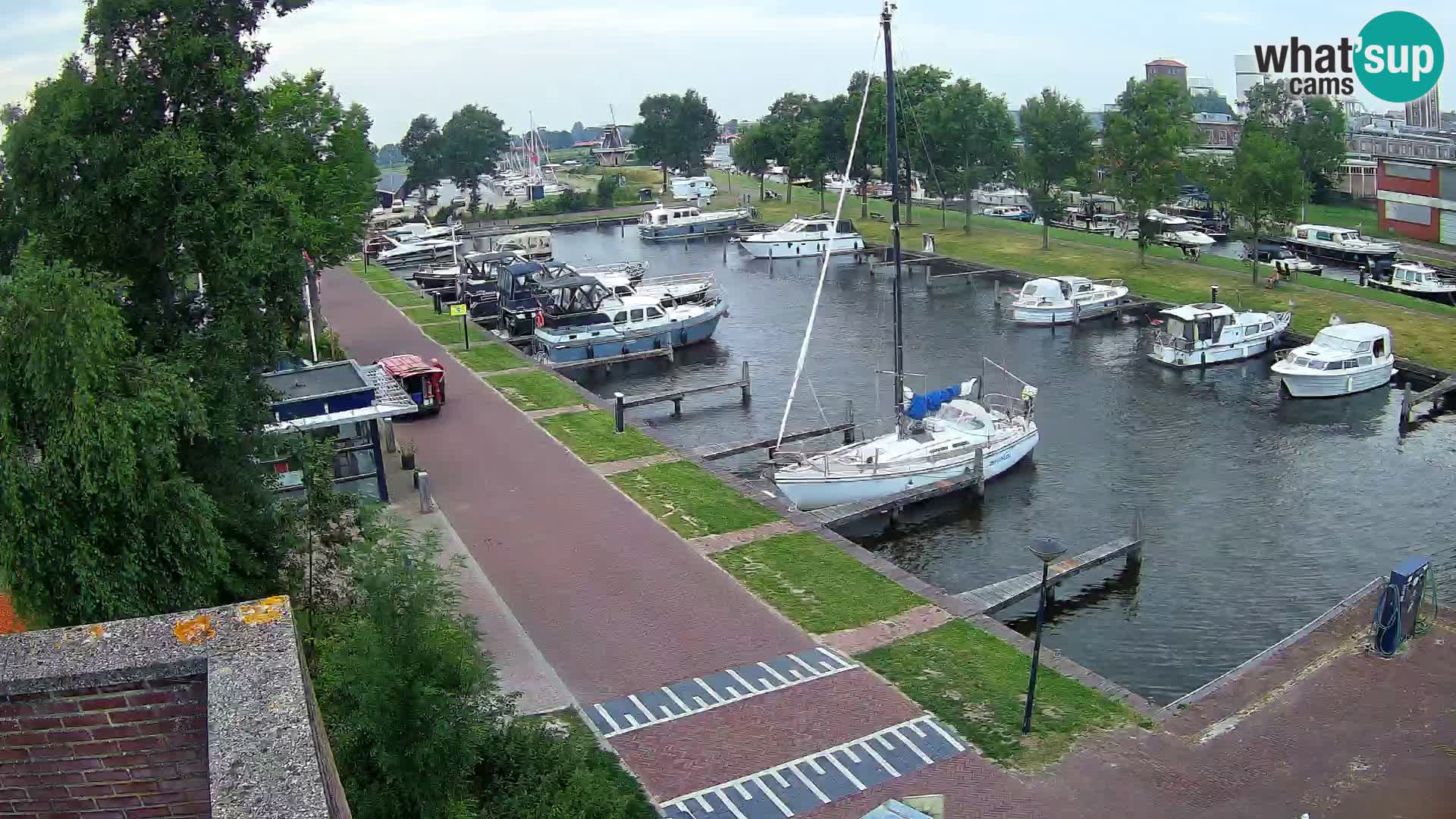 Le port de Joure webcam – vue du moulin à vent