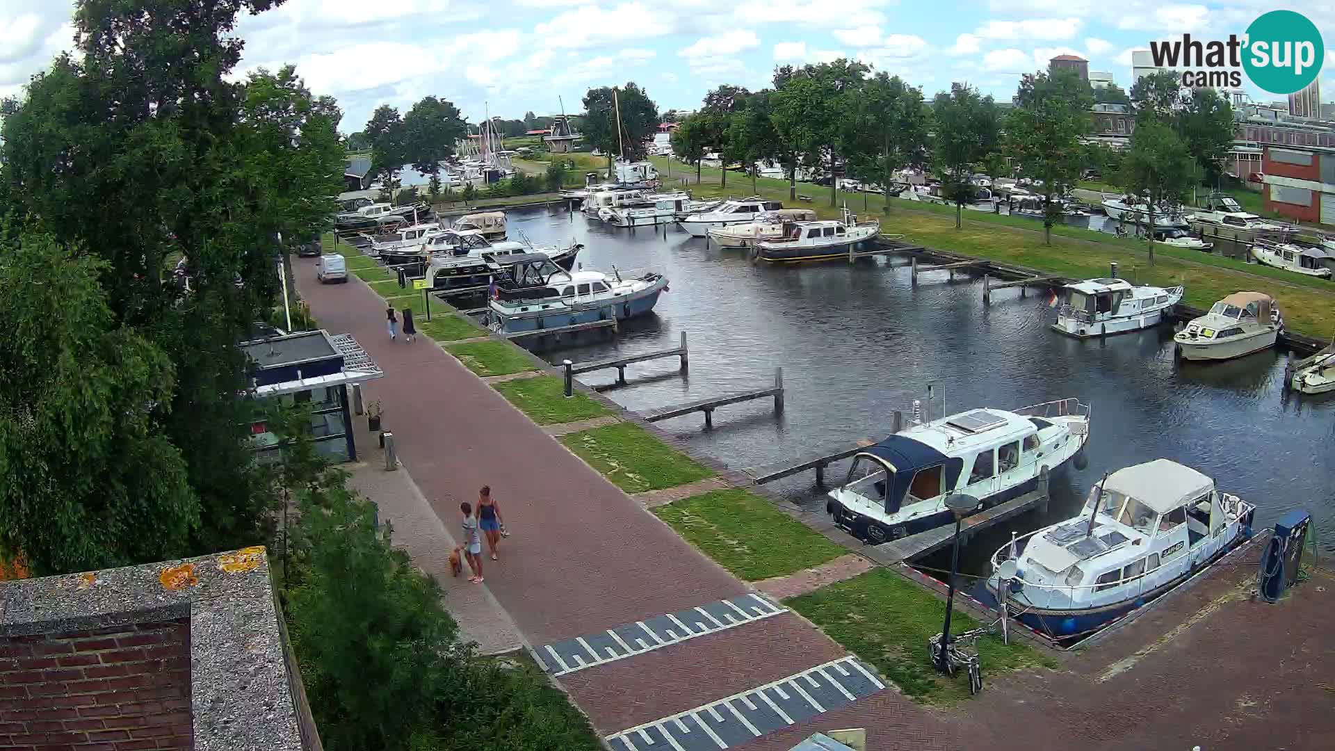 La marina di Joure livecam  – Vista del Mulino a vento