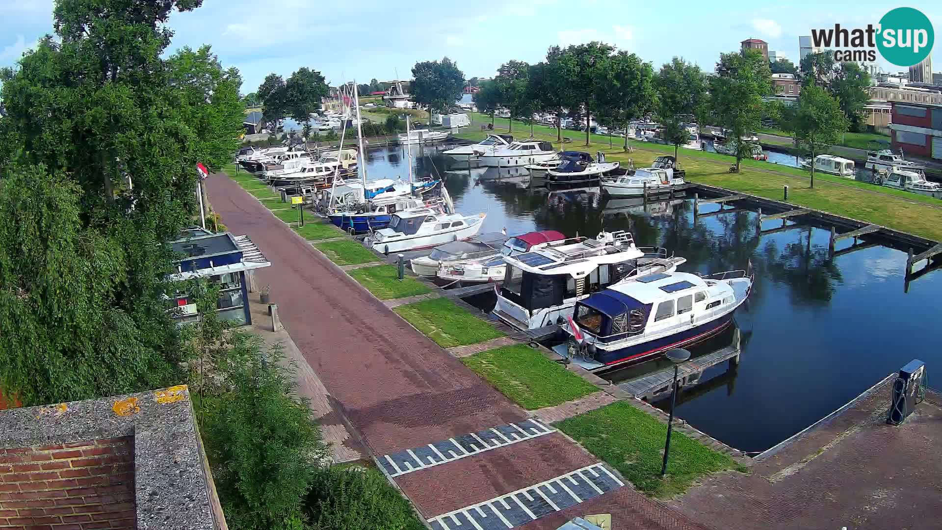 Le port de Joure webcam – vue du moulin à vent