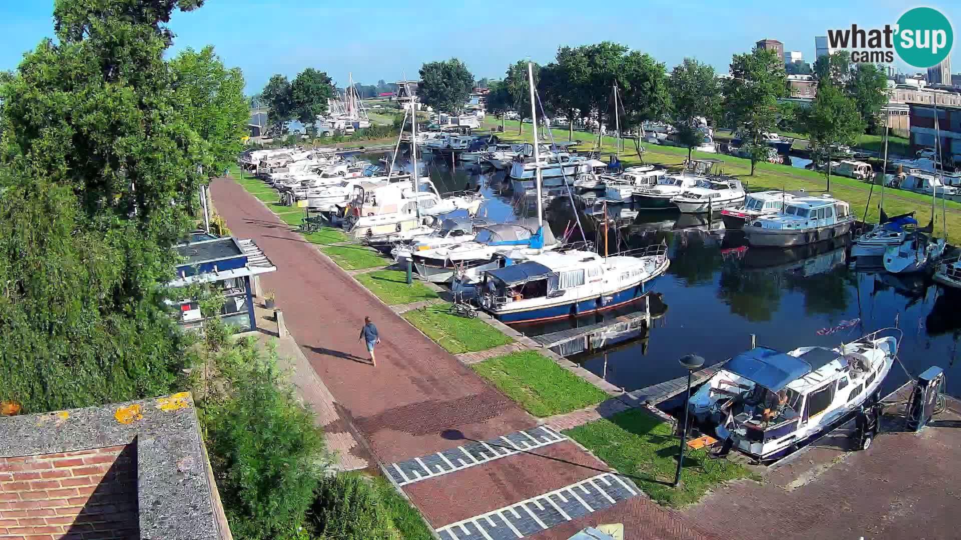 Joure harbour webcam – windmill view