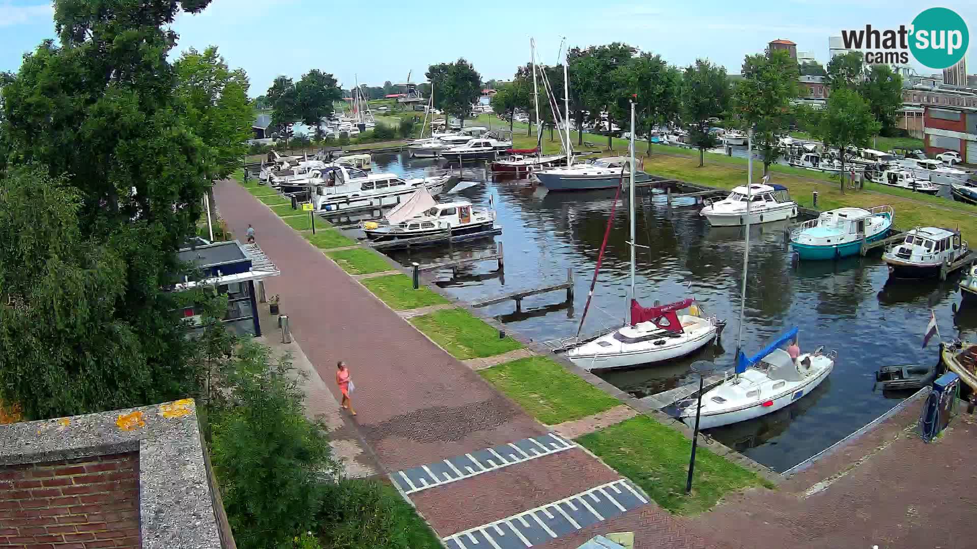 La marina di Joure livecam  – Vista del Mulino a vento