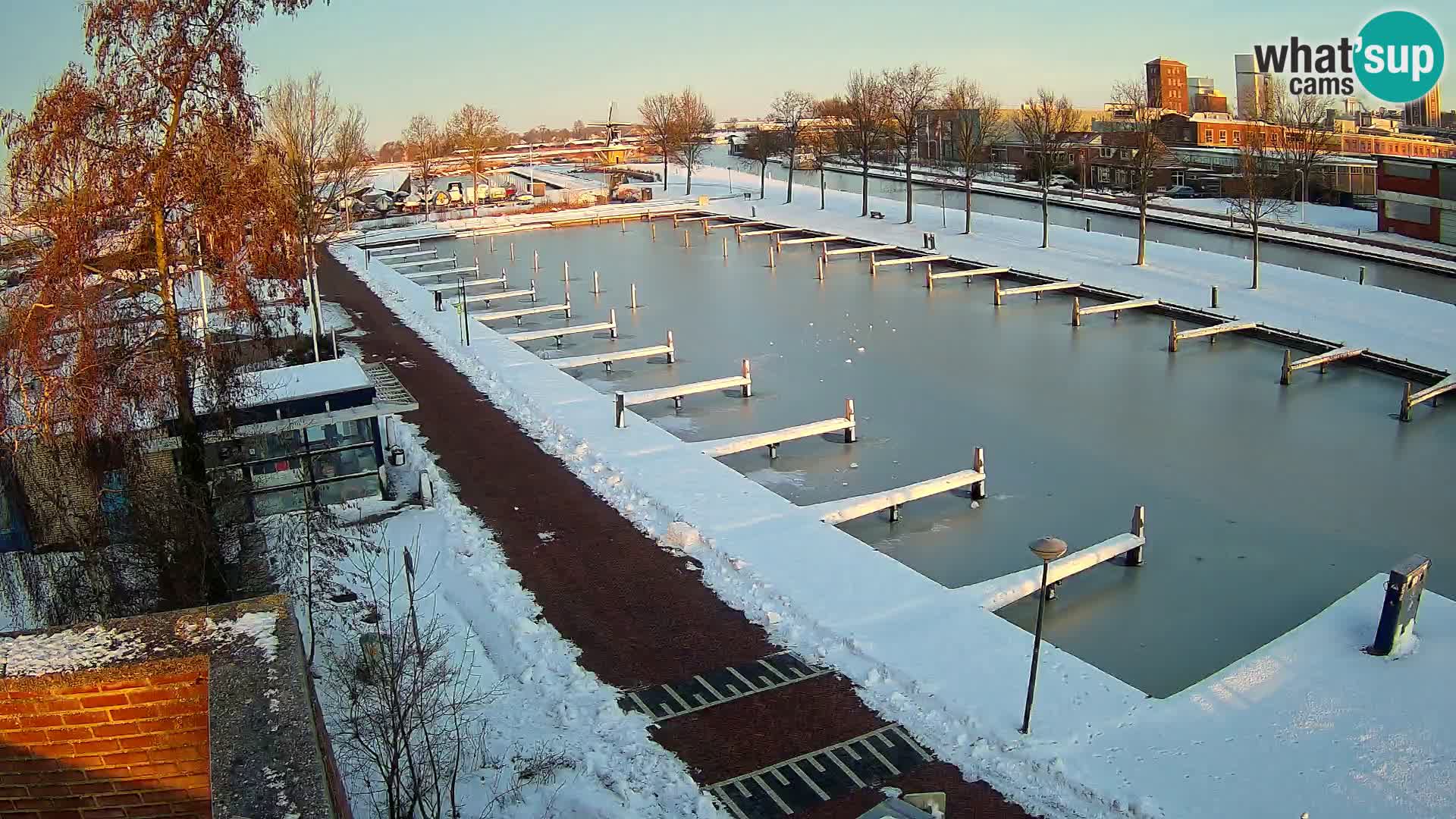 La marina di Joure livecam  – Vista del Mulino a vento