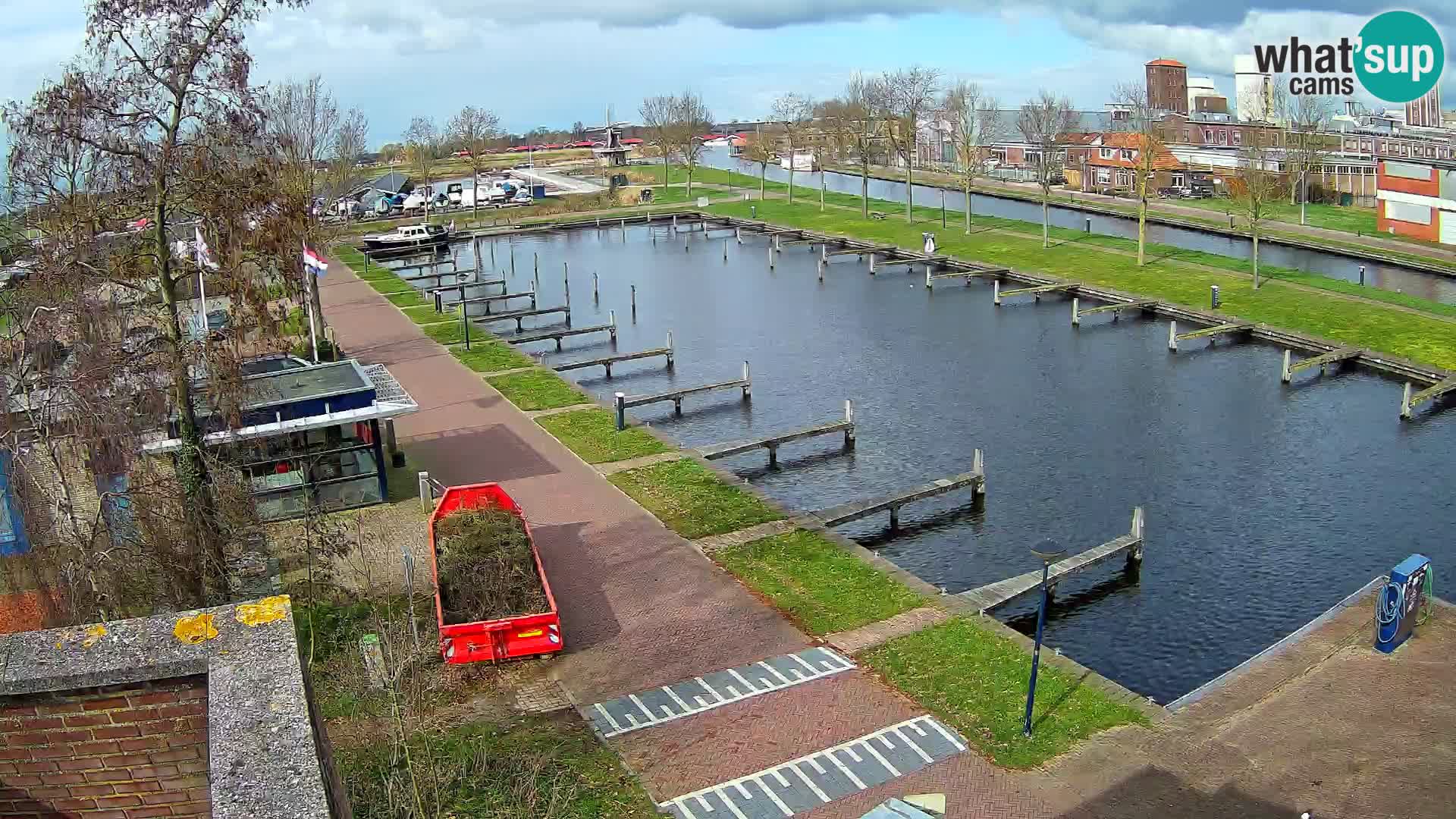 La marina di Joure livecam  – Vista del Mulino a vento