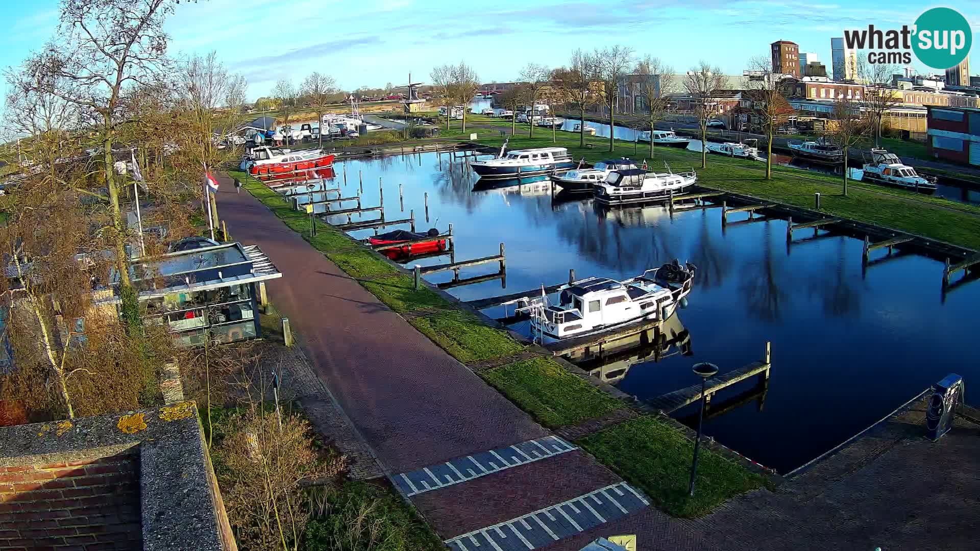 Le port de Joure webcam – vue du moulin à vent