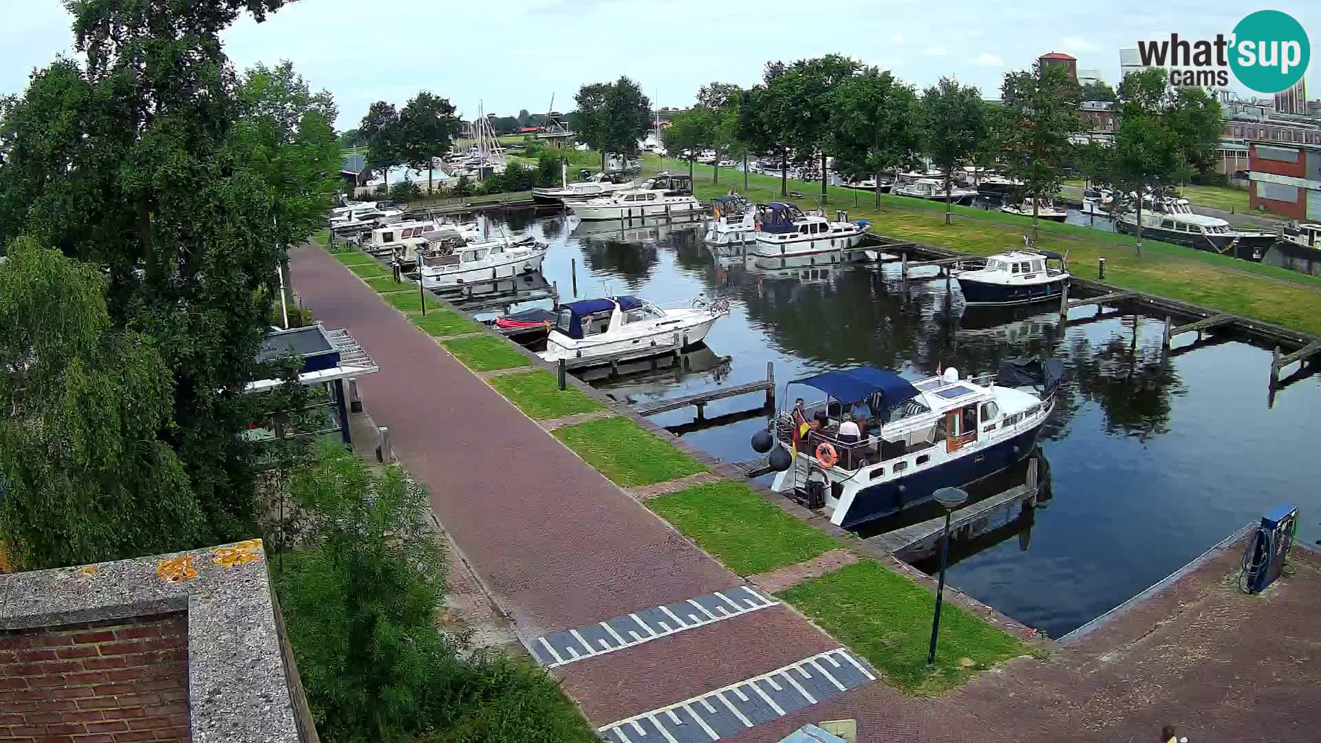 La marina di Joure livecam  – Vista del Mulino a vento
