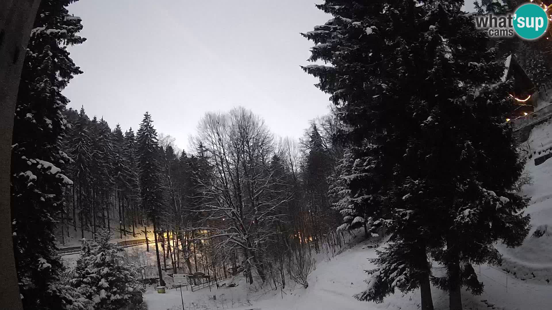 Web kamera Spalona – skijaški center u živo planine Bystrzycki
