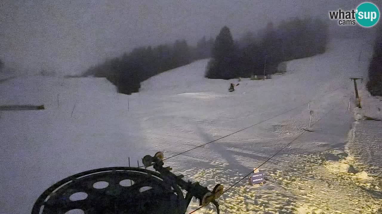 Webcam Smučišče Senožeta – Skigebiet in Srednja Vas bei Bohinj