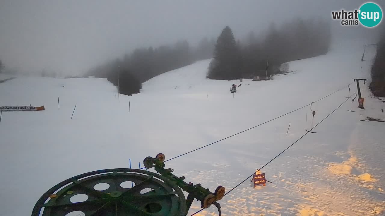 Webcam Smučišče Senožeta – Skigebiet in Srednja Vas bei Bohinj