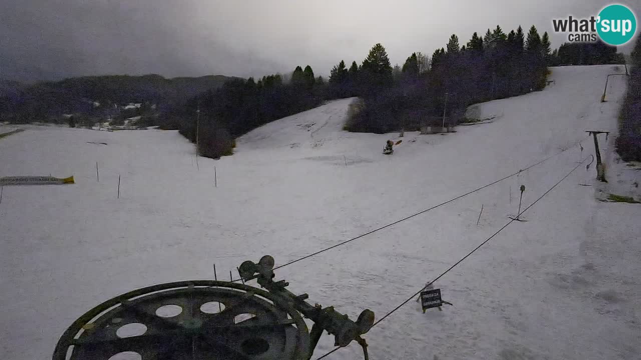 Webcam Smučišče Senožeta – Skigebiet in Srednja Vas bei Bohinj