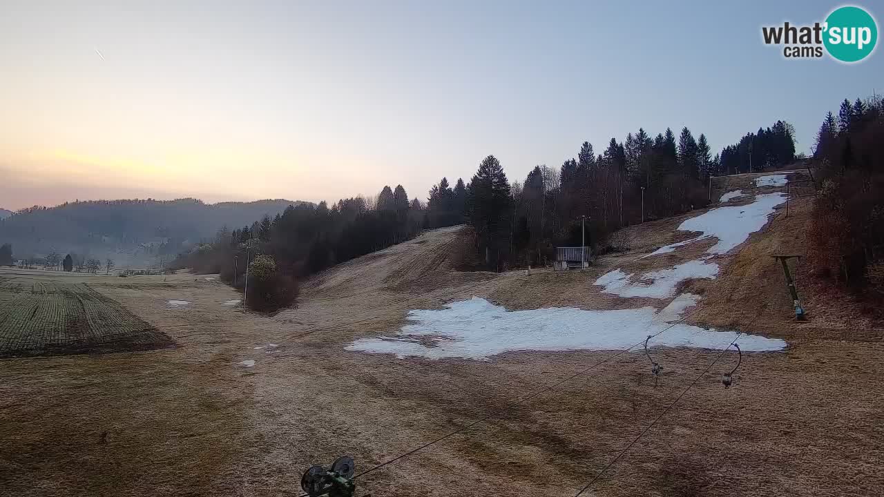 Webcam Smučišče Senožeta – Skigebiet in Srednja Vas bei Bohinj