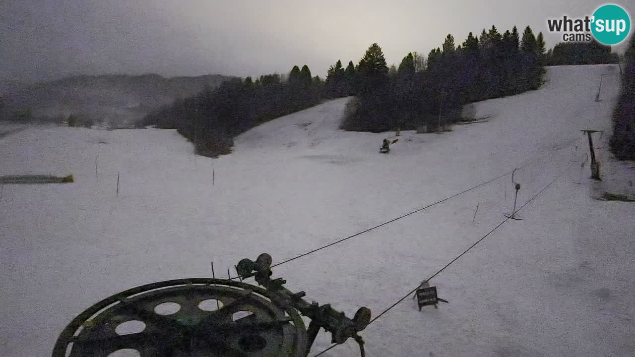 Webcam Smučišče Senožeta – Skigebiet in Srednja Vas bei Bohinj