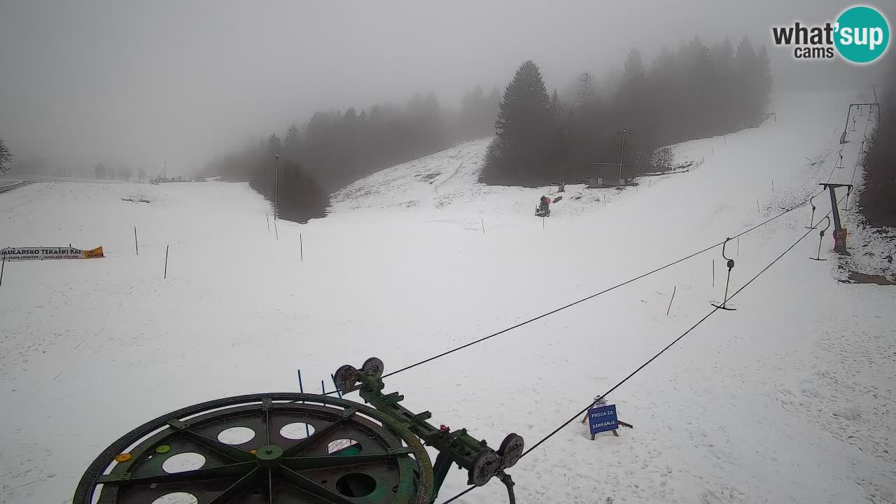 Webcam Smučišče Senožeta – Skigebiet in Srednja Vas bei Bohinj