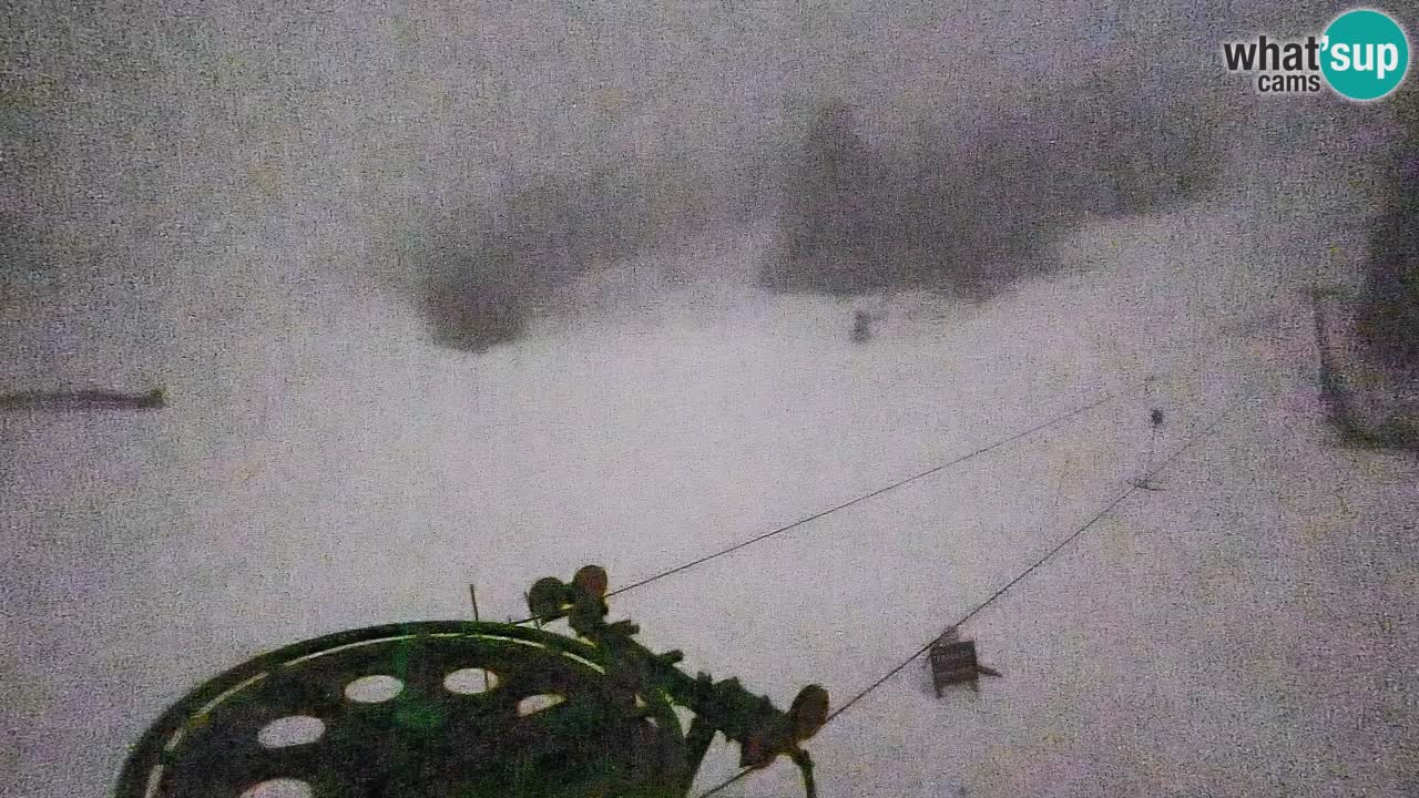 Webcam Smučišče Senožeta – Skigebiet in Srednja Vas bei Bohinj