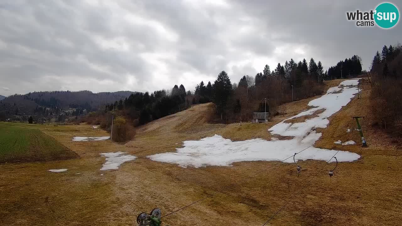 Webcam Smučišče Senožeta – Skigebiet in Srednja Vas bei Bohinj