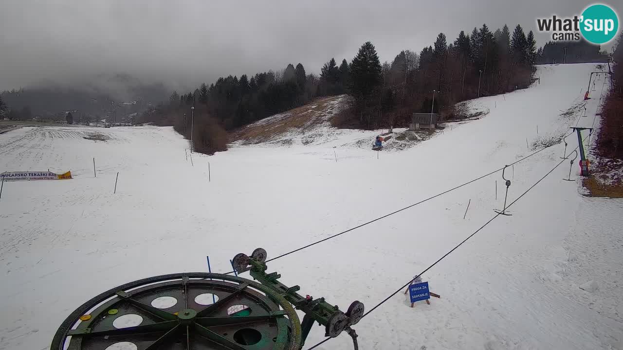 Webcam Smučišče Senožeta – Skigebiet in Srednja Vas bei Bohinj