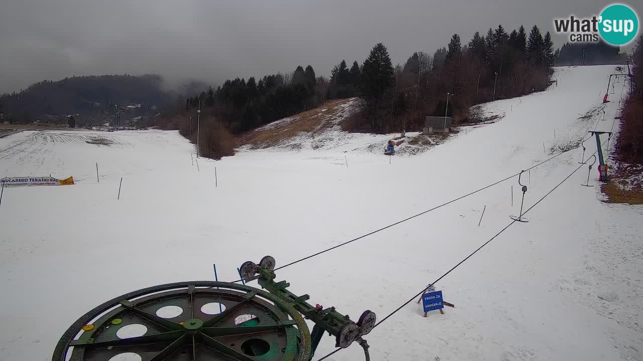 Webcam Smučišče Senožeta – Skigebiet in Srednja Vas bei Bohinj