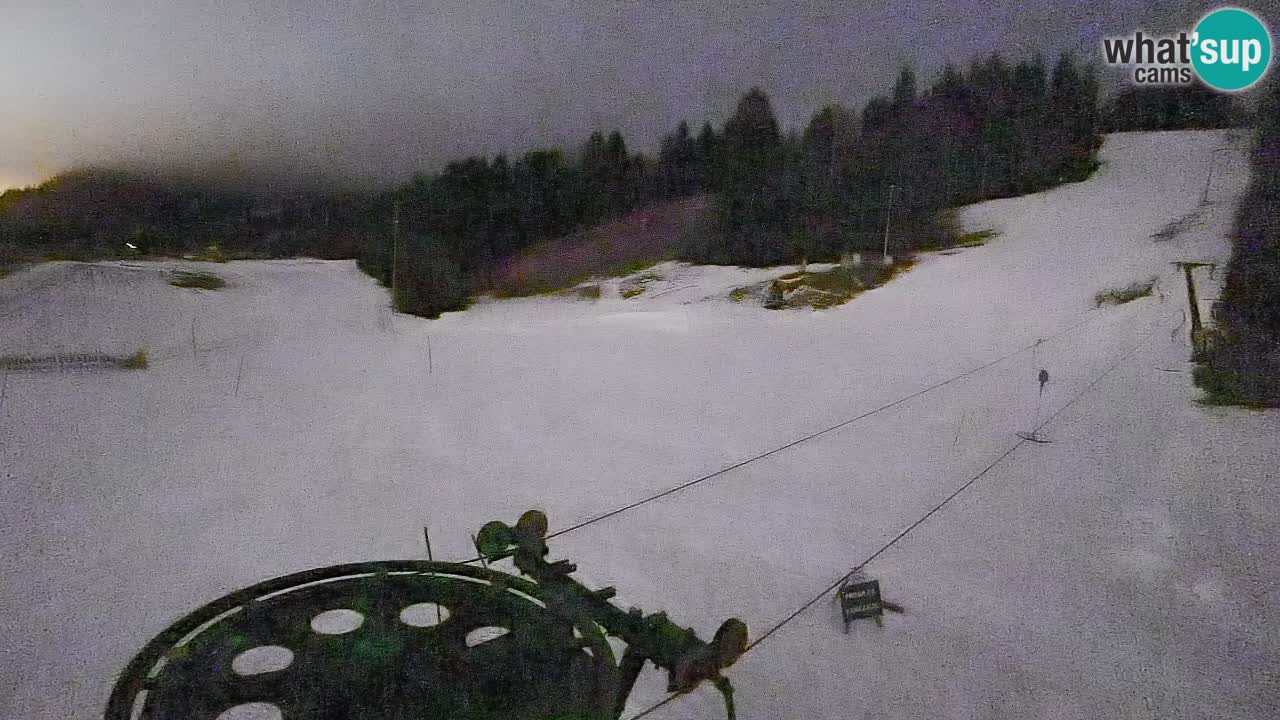 Webcam Smučišče Senožeta – Skigebiet in Srednja Vas bei Bohinj