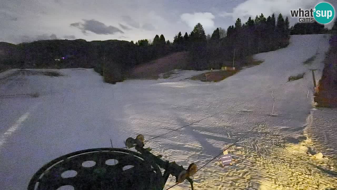 Webcam Smučišče Senožeta – Skigebiet in Srednja Vas bei Bohinj
