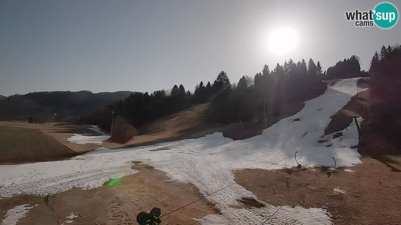 Webcam Smučišče Senožeta – Skigebiet in Srednja Vas bei Bohinj