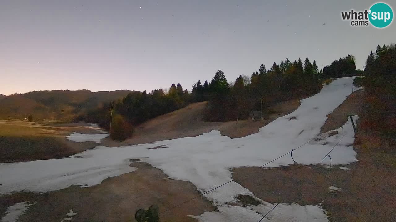 Webcam Smučišče Senožeta – Skigebiet in Srednja Vas bei Bohinj