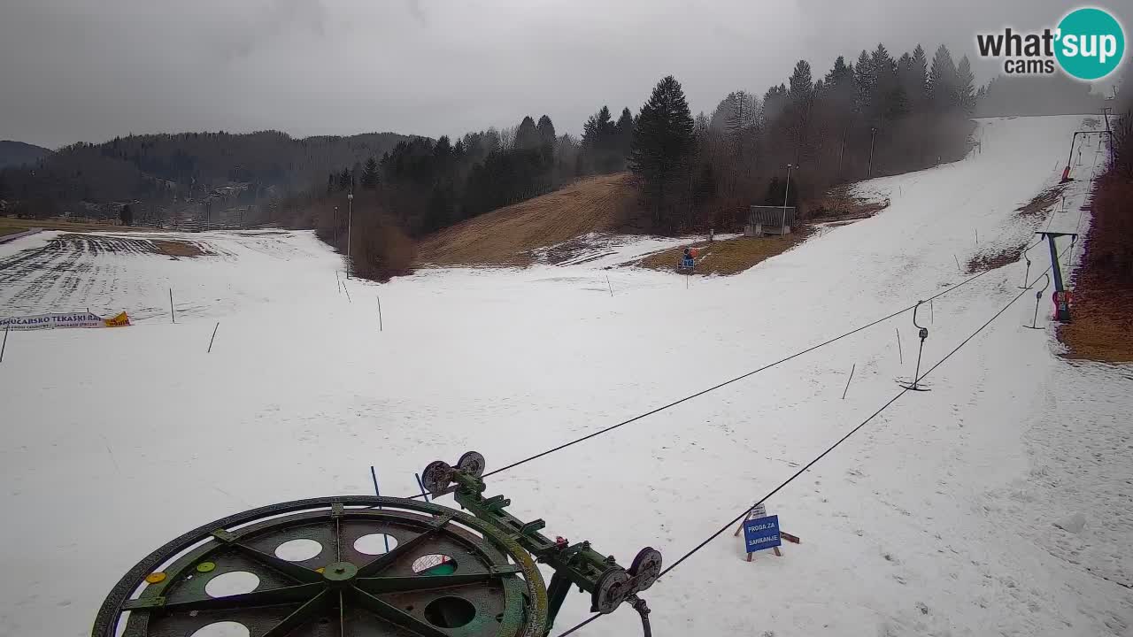 Webcam Smučišče Senožeta – Skigebiet in Srednja Vas bei Bohinj