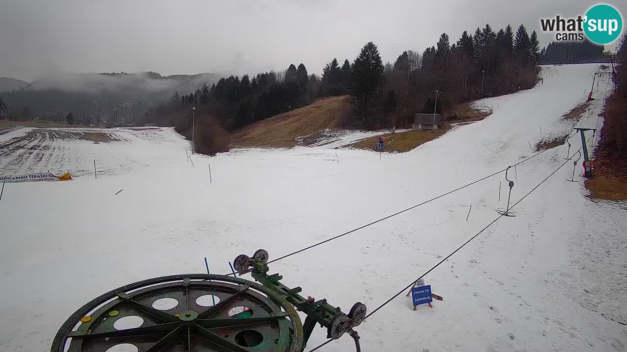Webcam Smučišče Senožeta – Skigebiet in Srednja Vas bei Bohinj