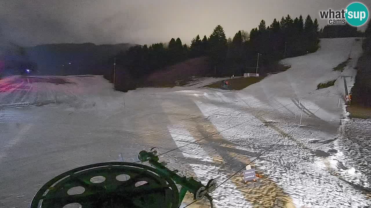 Webcam Smučišče Senožeta – Skigebiet in Srednja Vas bei Bohinj