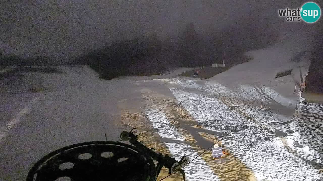 Webcam Smučišče Senožeta – Skigebiet in Srednja Vas bei Bohinj