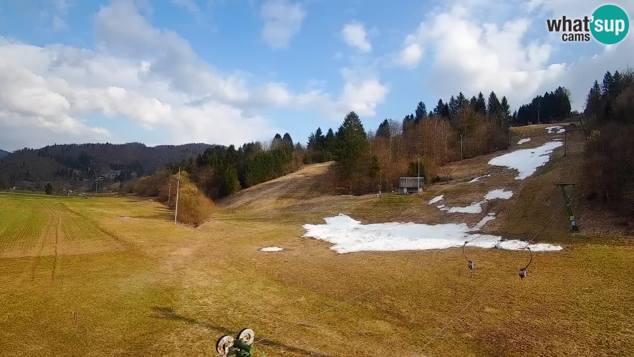 Webcam Smučišče Senožeta – Skigebiet in Srednja Vas bei Bohinj