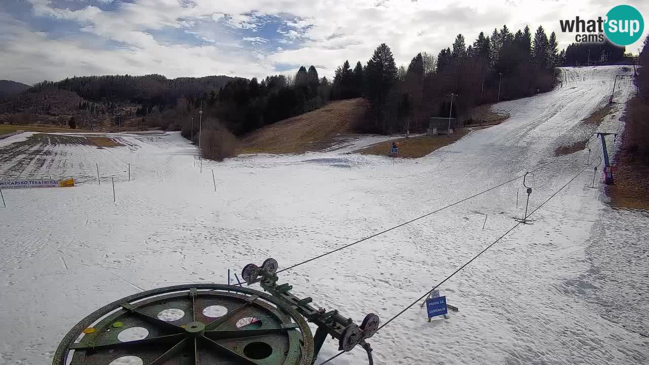 Webcam Smučišče Senožeta – Skigebiet in Srednja Vas bei Bohinj
