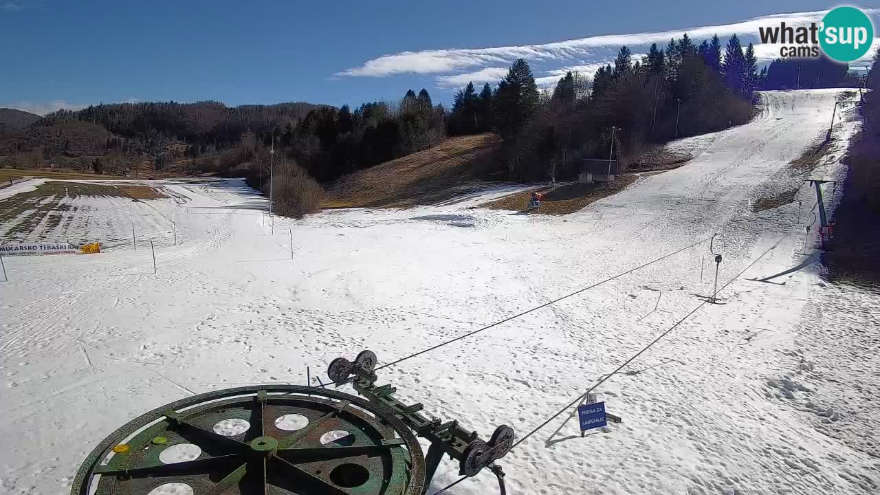 Webcam Smučišče Senožeta – Skigebiet in Srednja Vas bei Bohinj