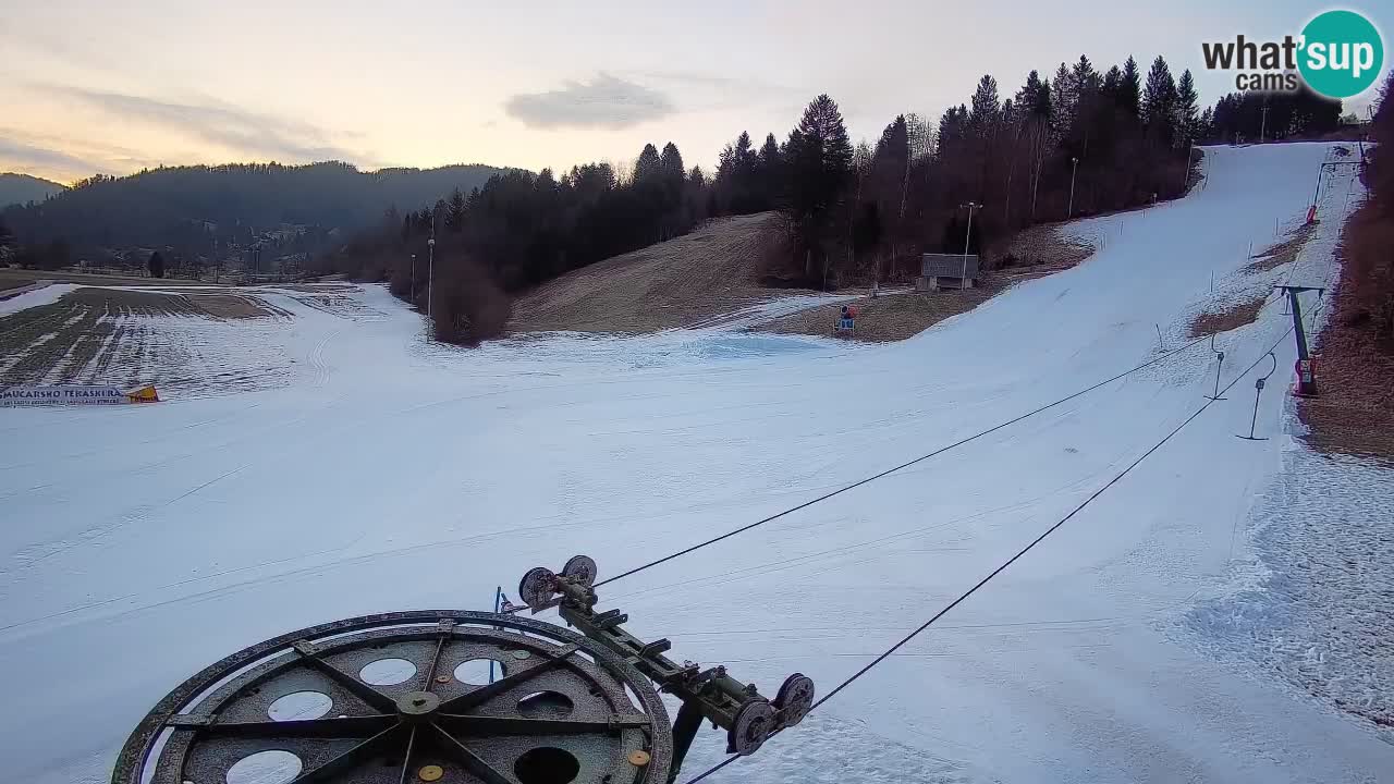 Webcam Smučišče Senožeta – Skigebiet in Srednja Vas bei Bohinj