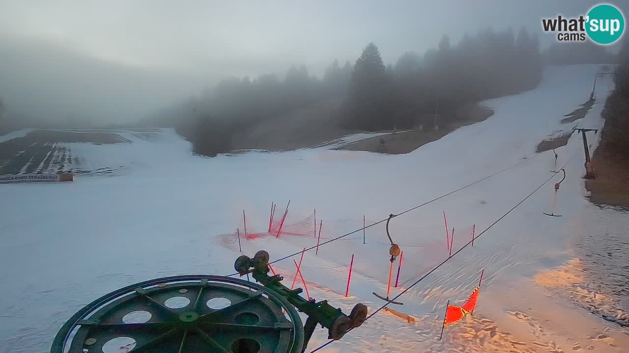 Webcam Smučišče Senožeta – Skigebiet in Srednja Vas bei Bohinj