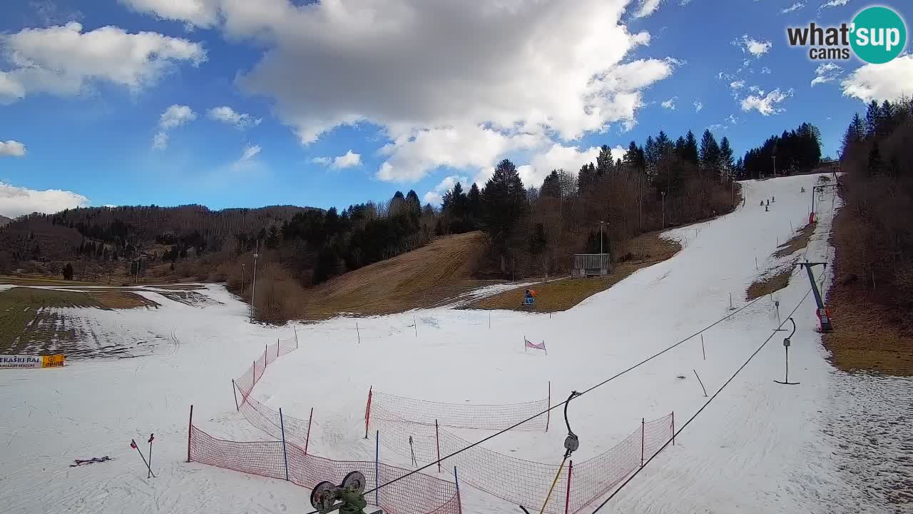 Cámara web Smučišče Senožeta – Estación de esquí en Srednja Vas cerca de Bohinj