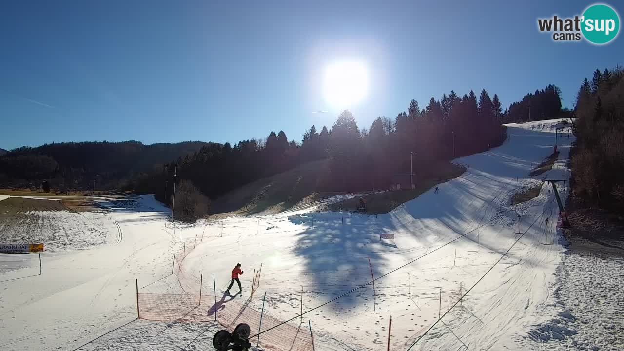 Cámara web Smučišče Senožeta – Estación de esquí en Srednja Vas cerca de Bohinj