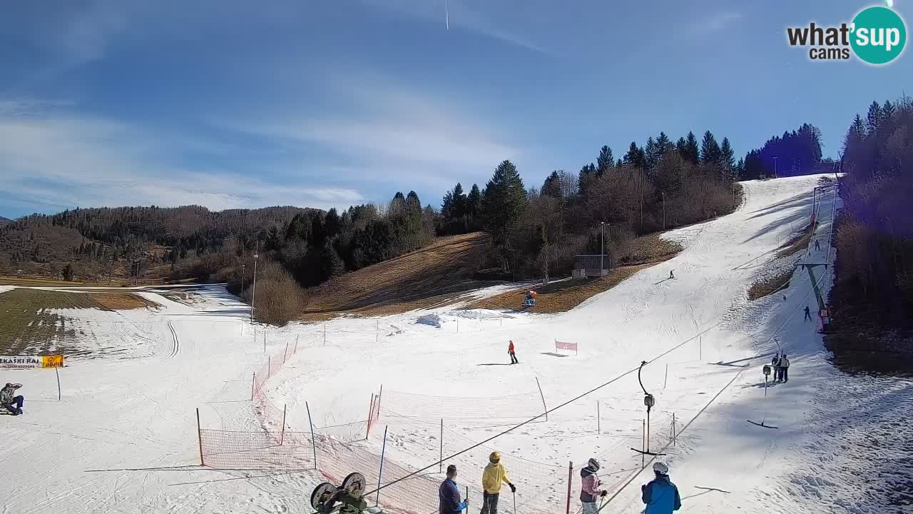 Webcam Smučišče Senožeta – Skigebiet in Srednja Vas bei Bohinj