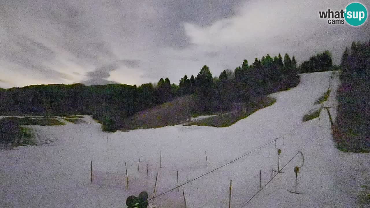 Webcam Smučišče Senožeta – Skigebiet in Srednja Vas bei Bohinj