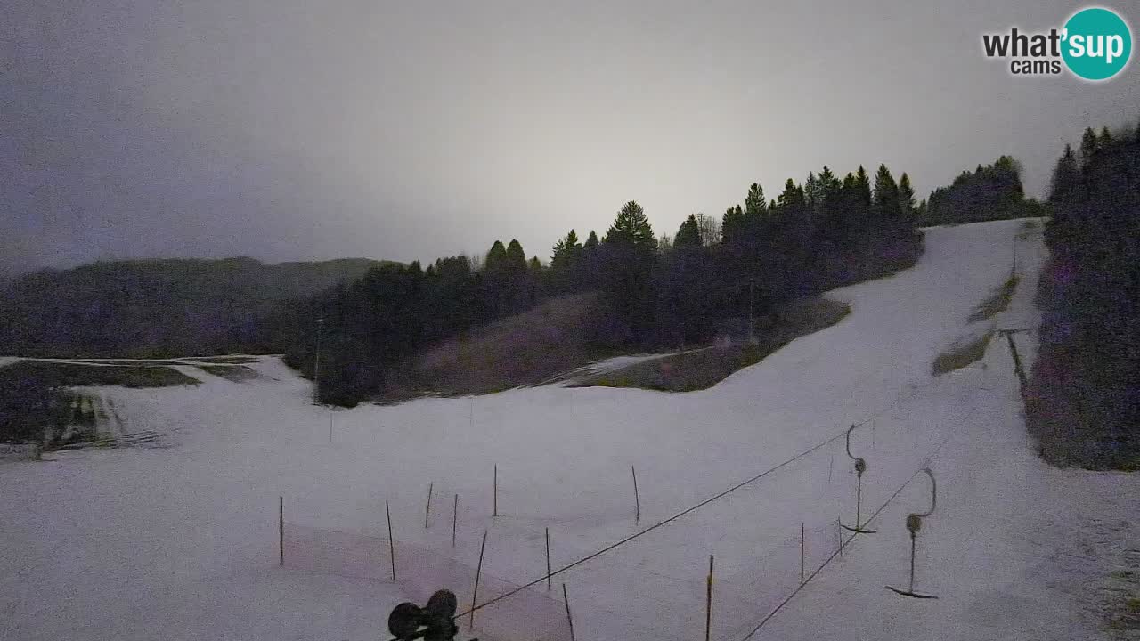 Webcam Smučišče Senožeta – Skigebiet in Srednja Vas bei Bohinj