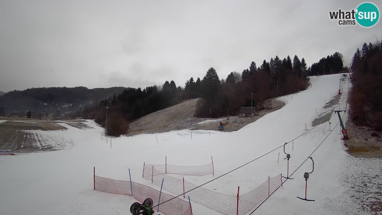 Webcam Smučišče Senožeta – Skigebiet in Srednja Vas bei Bohinj