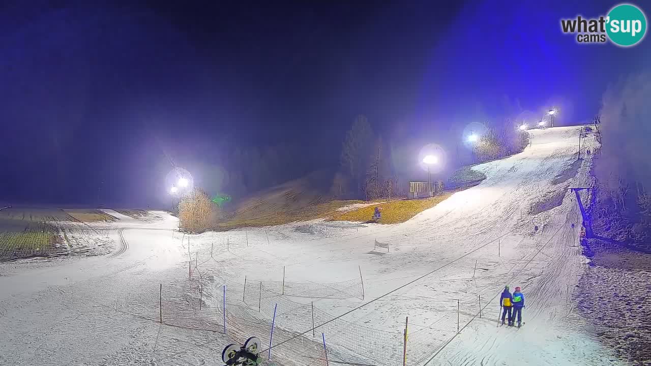 Webcam Smučišče Senožeta – Skigebiet in Srednja Vas bei Bohinj