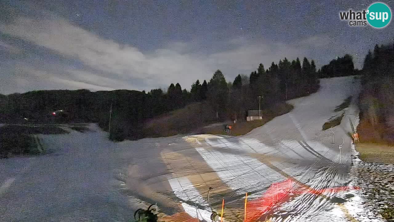 Webcam Smučišče Senožeta – Skigebiet in Srednja Vas bei Bohinj