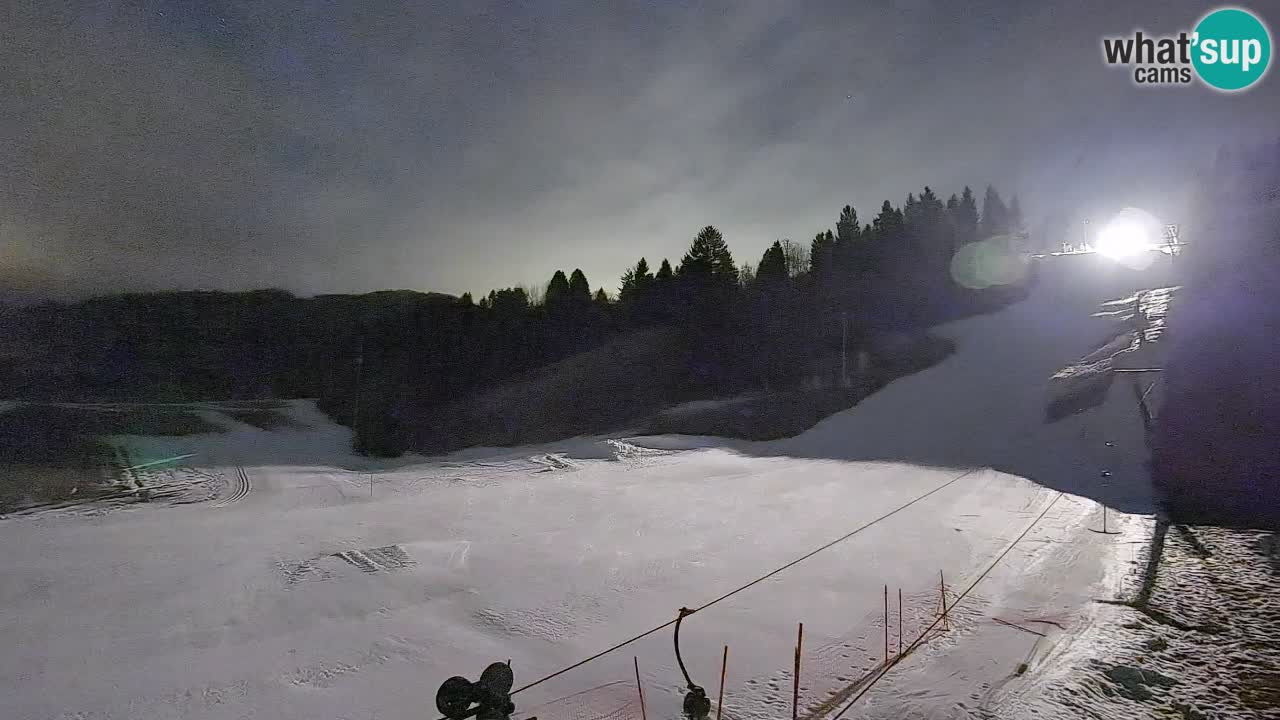 Webcam Smučišče Senožeta – Skigebiet in Srednja Vas bei Bohinj