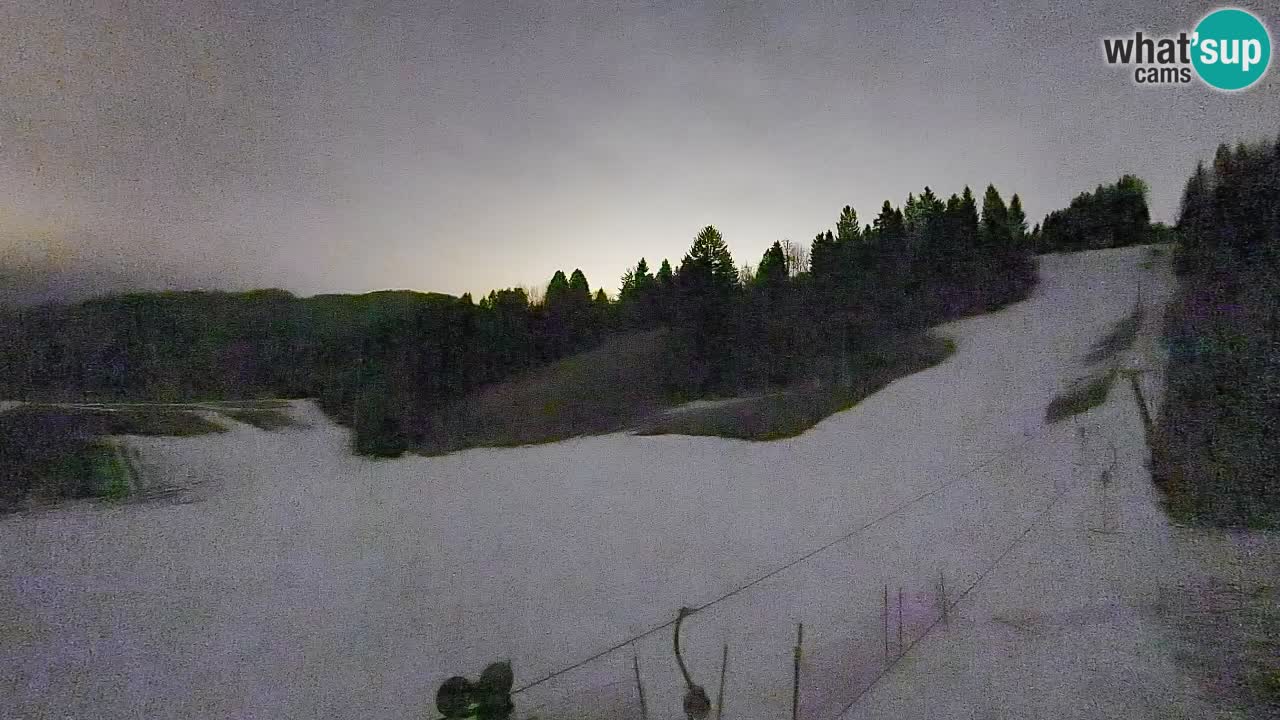 Webcam Smučišče Senožeta – Skigebiet in Srednja Vas bei Bohinj