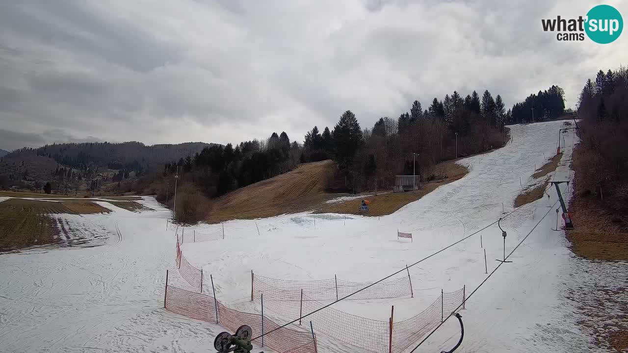 Webcam Smučišče Senožeta – Skigebiet in Srednja Vas bei Bohinj